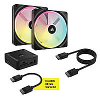 Вентилятор Corsair iCUE Link QX140 RGB PWM PC Fans Starter Kit with iCUE LINK System Hub (CO-9051004-WW)