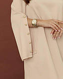 Сукня J.LONDON віскоза довгий рукав кишені 44 бежева, фото 2