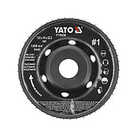 Диск-фреза випуклий до КШМ по дереву/шпаклівці/гіпсу (Ø=120/22.2 мм) t= 18 мм шорсткість № 1 Yato YT-59184