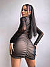 Стильна жіноча міні сукня під горло з драпіруванням Smb8863, фото 10