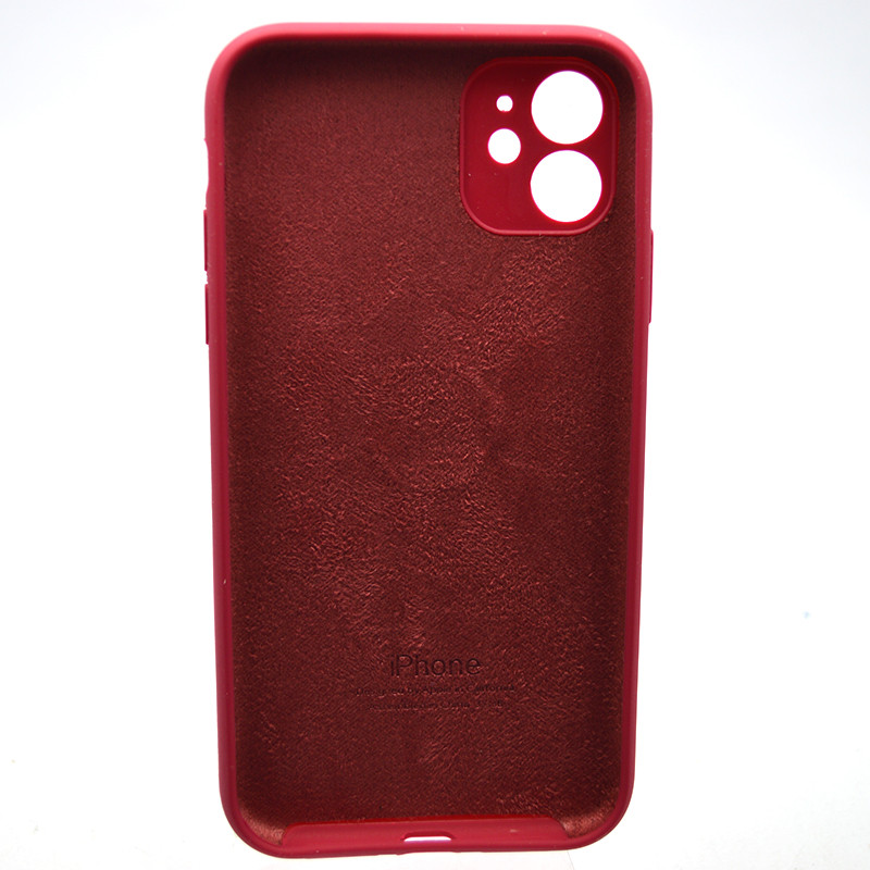 Силіконовий чохол накладка Silicon Case Full Camera для iPhone 11 Rose Red, фото 2