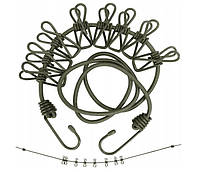 Веревка для белья Mil-Tec с застежками - Олива 16019000