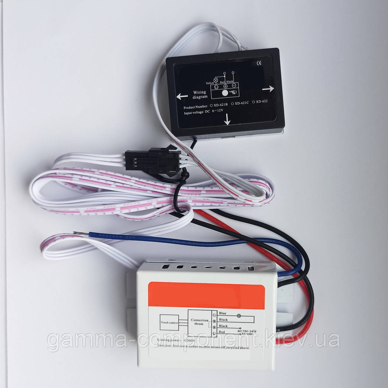 Сенсорна кнопка для дзеркала 1 клавіша 500 Вт 220В, фото 1