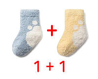 Теплі дитячі шкарпетки високої якості 2 пари по ціні одної жовті та сині