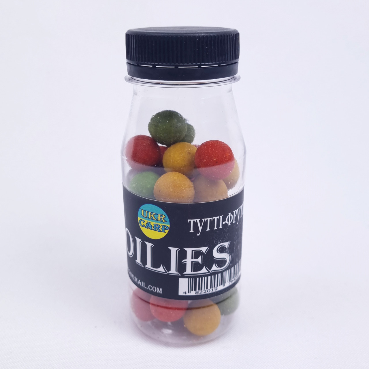 Насадочні розчинні бойли тонучі Ukr Carp 15мм (Туті-фруті) бойли на коропа