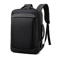 Рюкзак мужской городской повседневный с отделом для ноутбука, USB портом. Сумка рюкзак деловой Черный