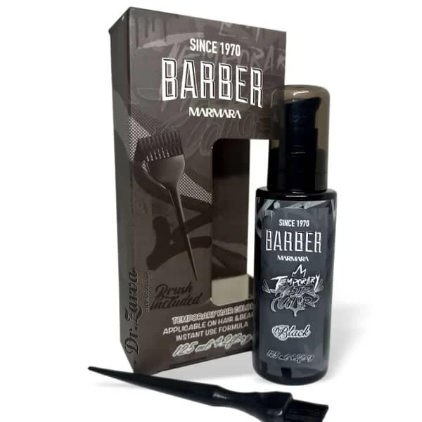 Фарба для бороди та вусів Marmara Barber Temporary Hair Color - Dark Black чорна (без аміаку) 125 мл