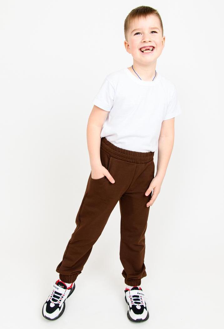 Штани спортивні дитячі та підліткові, коричневі Крохатушка одяг