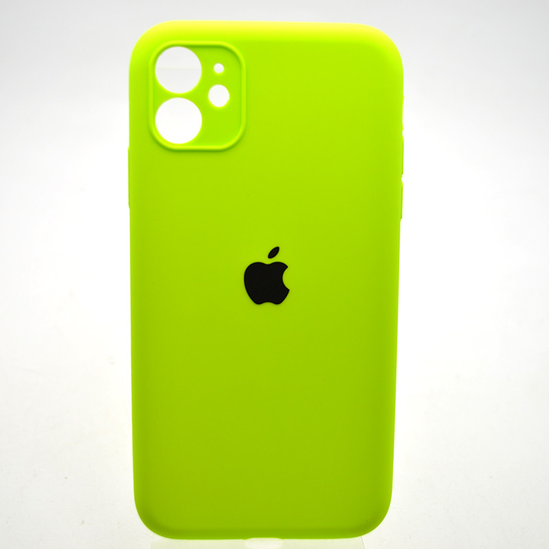 Силіконовий чохол накладка Silicon Case Full Camera для iPhone 11 Fluorescent Green, фото 1