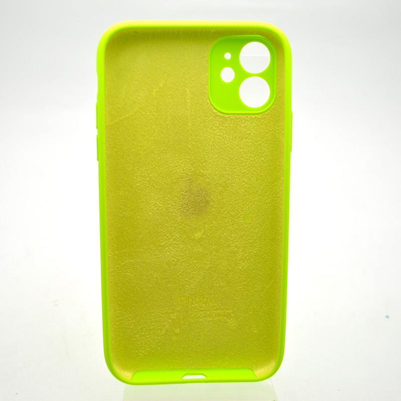 Силіконовий чохол накладка Silicon Case Full Camera для iPhone 11 Fluorescent Green, фото 2