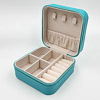 Скринька. Шкатулка для зберігання прикрас, органайзер для біжутерії, скринька органайзер (блакитна) В008