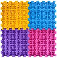 Акупунктурний масажний килимок Лотос 4 елемента