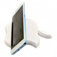 Підставка для телефону "Яблуко" біла дерев'яна (15х11х1, 5 см) масив дерева