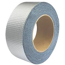 Клейка алюмінієва стрічка 10 м, BUTYL SELF-ADHESIVE / Міцна липка стрічка з алюмінієвим покриттям