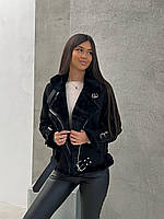 Жіночі замшеві дублянки на хутрі