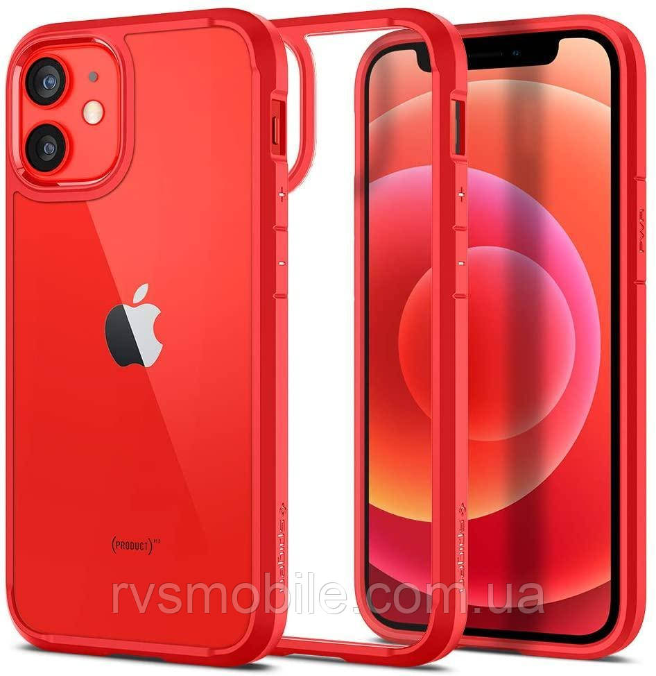 Чохол Spigen для iPhone 12 mini (5.4") — Ultra Hybrid, RED (ACS01747)
