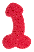 Смішна губка для ванни у формі пеніса Sponge Willy Red, 19 см