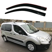 Дефлекторы окон ветровики на авто Citroen Berlingo II 2008-2018 (скотч) AV-Tuning