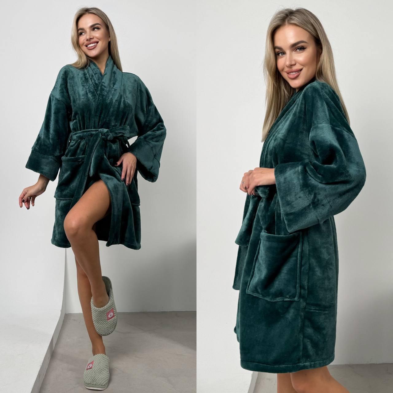 Жіночий короткий халат Розміри: 42-44, 46-48, 50-52, фото 1