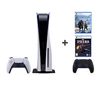 Sony PlayStation 5 (PS5) + GoW Ragnarok + Spider Man + PS5 Dualsense Bl