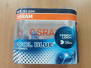Лампа галогенова Н3 12V 55W "OSRAM" 4200К Cool Intence Blue +20% - виробництва Німеччина