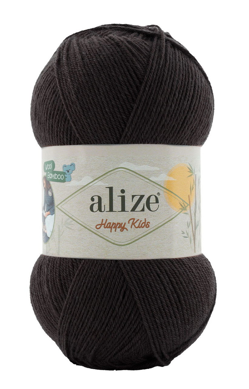 Дитяча напіввовна з бамбуком HAPPY KIDS ALIZE  Хеппі Кідс Алізе № 60 - чорний