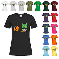 Черная женская футболка Хелло Китти зомби (11-5-10)