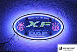Led RGB дзеркало у спальник для вантажівки з логотипом DAF XF, фото 6