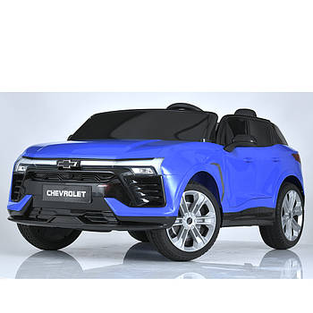 Дитячий електромобіль Chevrolet (2,4G, 2 мотори 65W, акум 24V7AH, EVA, музика, MP3) M 5110EBLR-4(24V) Синій