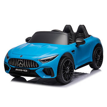 Дитячий електромобіль Mercedes (пульт 2,4 G, 4 мотора 35W, акумулятор 12V14Ah, EVA) Bambi M 5098EBLRS-4 Синій