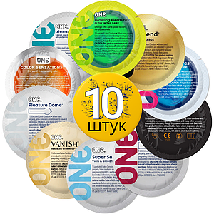 Презервативи ONE Mixed Pleasures 10 штук 10 різних видів