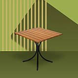 Стіл для дачі "Ріо" Тік Металевий (80*80 см) - Mix-Line, фото 5