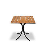 Стіл для дачі "Ріо" Тік Металевий (80*80 см) - Mix-Line, фото 4