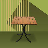 Стіл для дачі "Ріо" Тік Металевий (80*80 см) - Mix-Line, фото 8