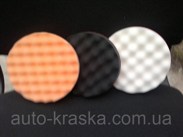 Круг полировальный волнистый 150*25мм белый/черный/оранжевый - фото 1 - id-p25214239