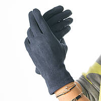 Женские перчатки из искусственной замши № 19-1-1-6 синий M