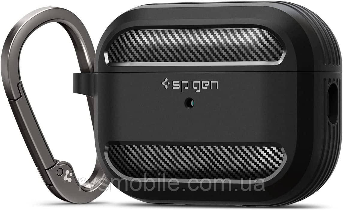Чохол Spigen для Apple AirPods Pro 2 - Rugged Armor, Matte Black (ACS05482)