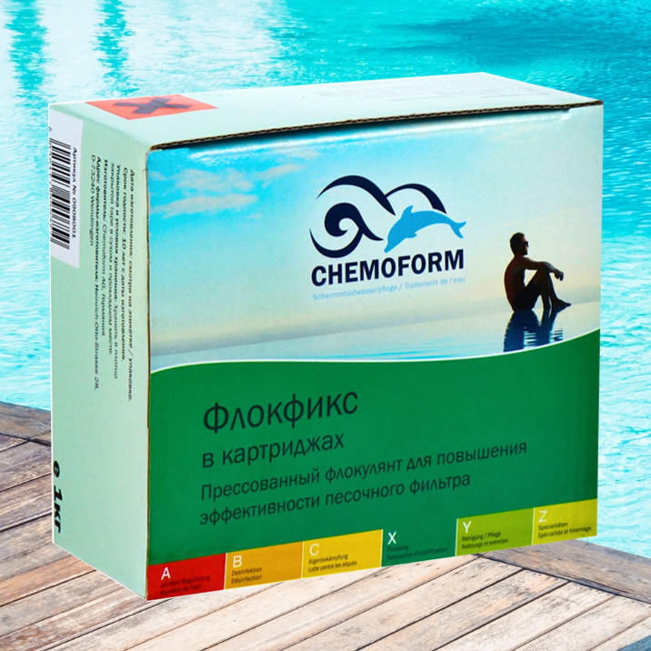 Chemoform Флокфікс препарат для освітлення води, 1 кг