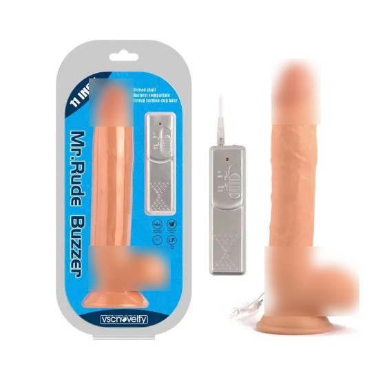 Вібратор на присоску Buzzer Flesh Mr. Rude 11.0, фото 1