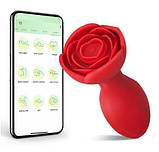 Анальна пробочка 10 режимів вібрації і обертанням, з керуванням від смартфона, фото 3