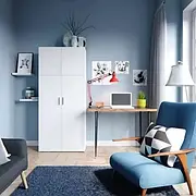 Офісна розпашна шафа для документів, шафа закрита з антресоллю для папок 80 см