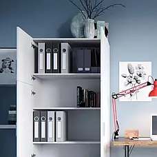 Офісна розпашна шафа для документів, шафа закрита з антресоллю для папок 80 см, фото 3