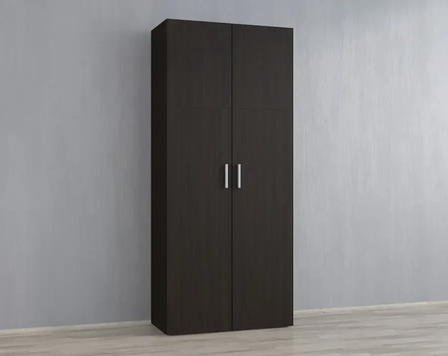 Шафа розпашна з полицями для прибирального інвентарю, пенал у ванну, шафка у ванну SV-MEBLI  Венге Темный