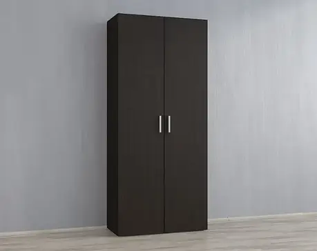 Шафа розпашна з полицями для прибирального інвентарю, пенал у ванну, шафка у ванну SV-MEBLI  Венге Темный, фото 1