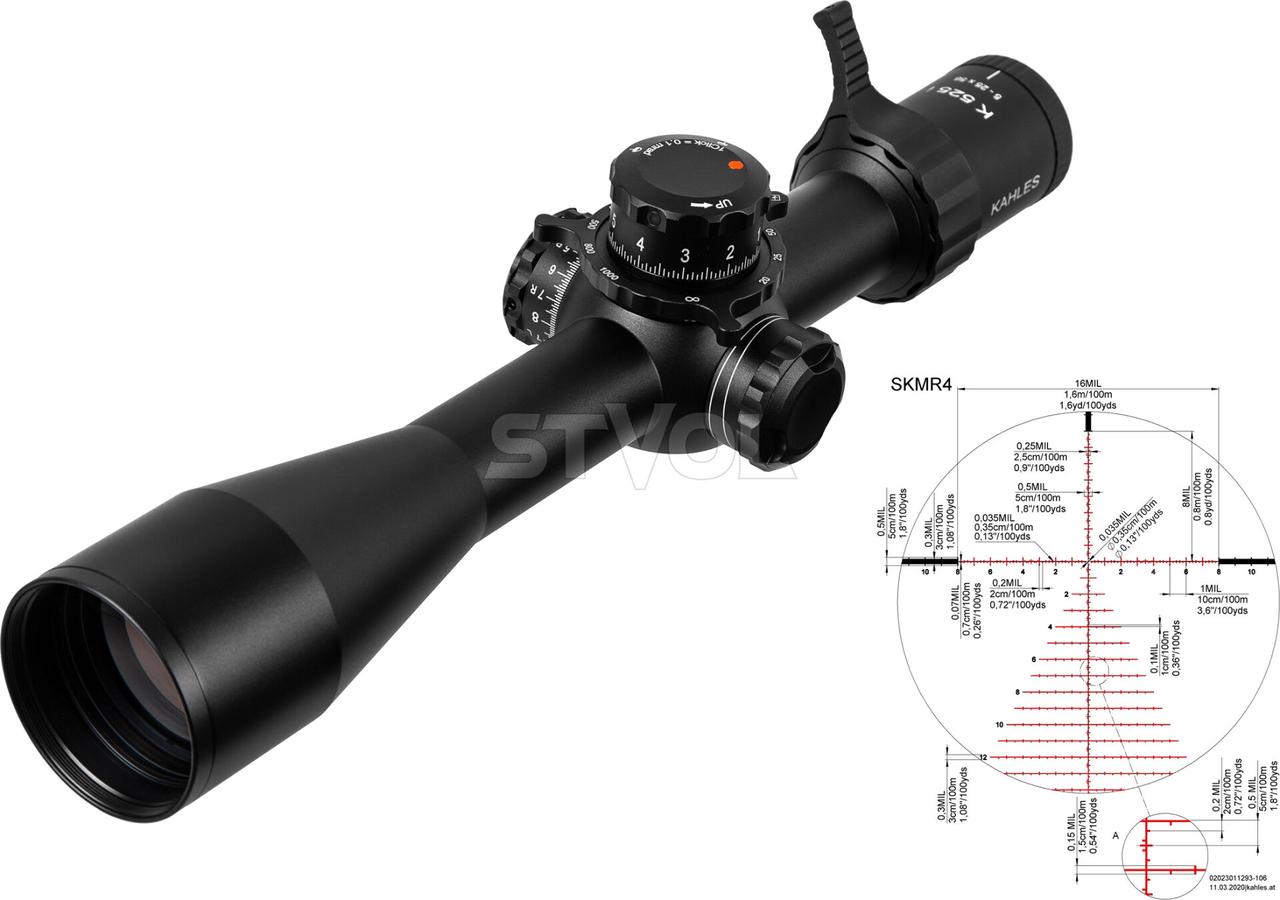 Прилад оптичний KAHLES K 525i DLR CCW 5-25x56 / Skmr4-right, фото 1