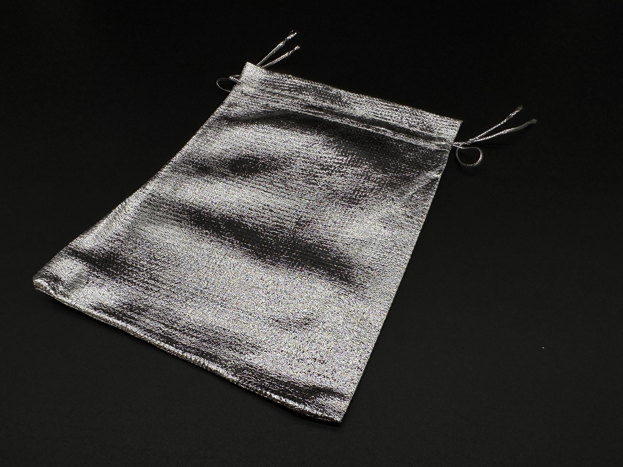 Подарунковий мішечок на затяжках. Колір срібло. 13х18см, фото 1