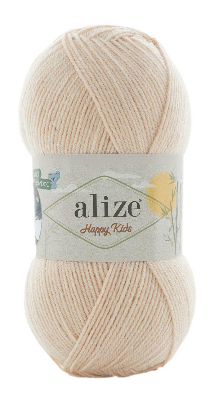 Дитяча напіввовна з бамбуком HAPPY KIDS ALIZE  Хеппі Кідс Алізе № 743 - кремовий