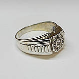 Чоловіча печатка зі срібла Нострадамус з вставками фіанітів 7,71 арт.131949 код.978618349, фото 3