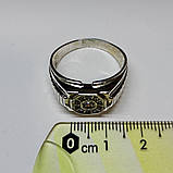 Чоловіча печатка зі срібла Нострадамус з вставками фіанітів 7,71 арт.131949 код.978618349, фото 2