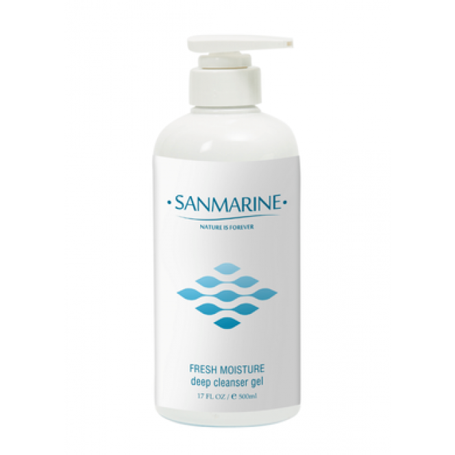 SanMarine Очищуючий гель глибокої дії Fresh Moisture Deep Cleanser Gel 500 мл, фото 1